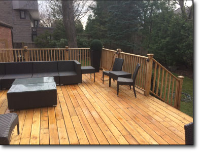 clean pressure treated wood